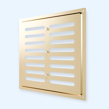 2525MER Gold ERA Решетка вентиляционная MER регулируемая 250х250 окраш.сталь Gold